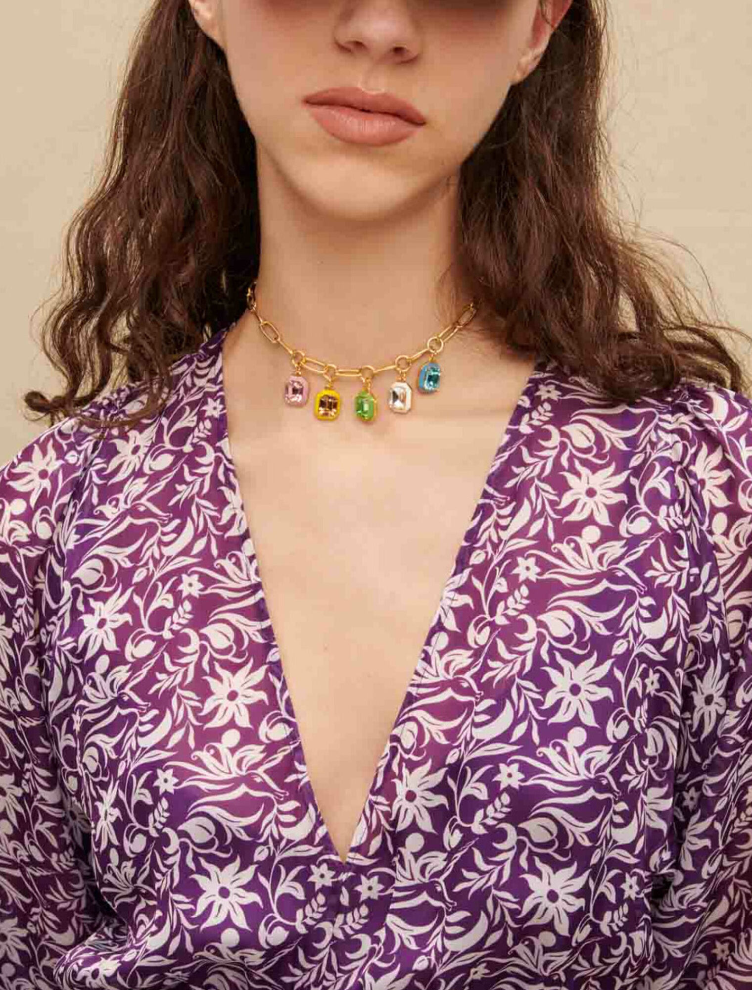 Langes Kleid mit Blumenprint