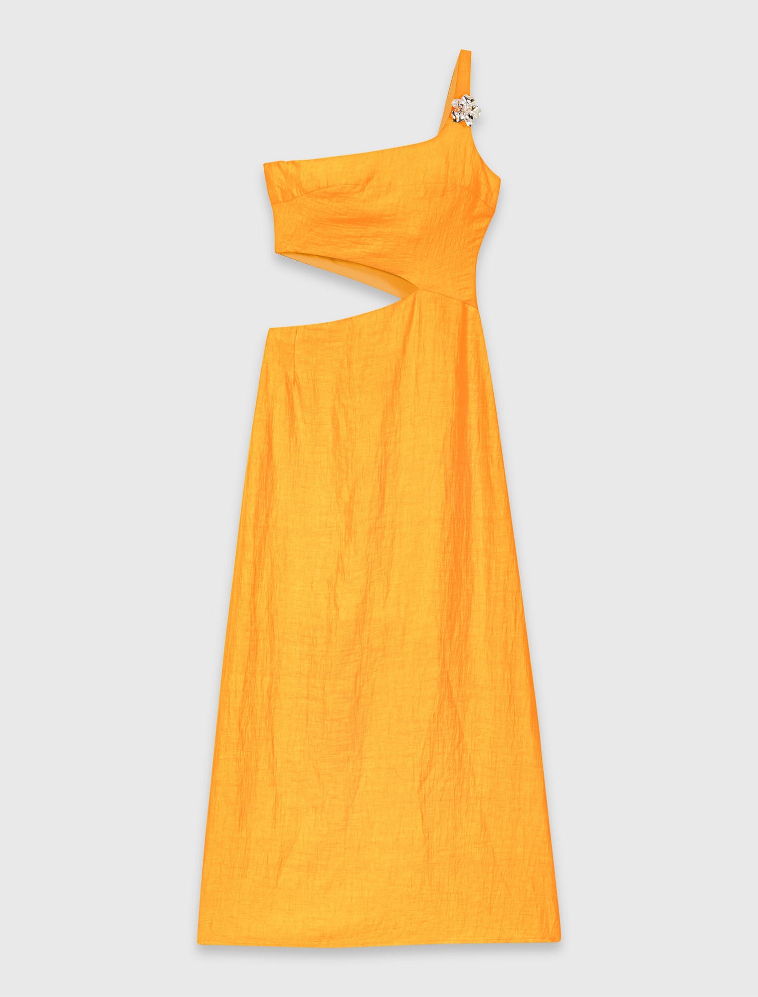 Asymmetrisches Leinen-Mix-Kleid