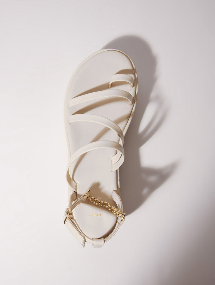 Keilsandalen aus Leder