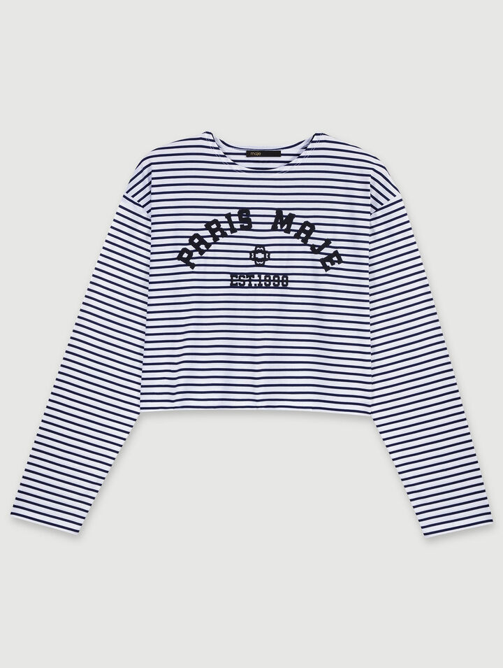 Kurzes Langarm-T-Shirt