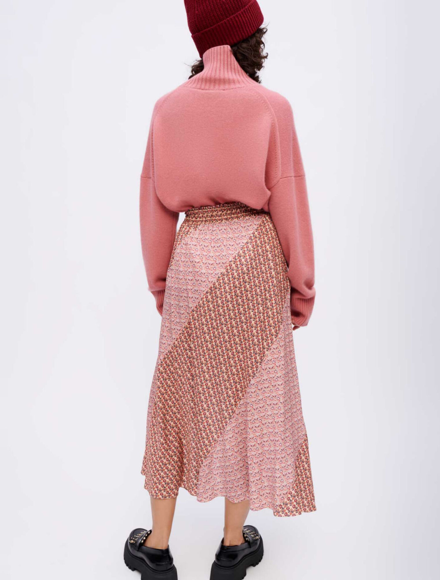 Asymmetrischer Rock aus einem Druckmix