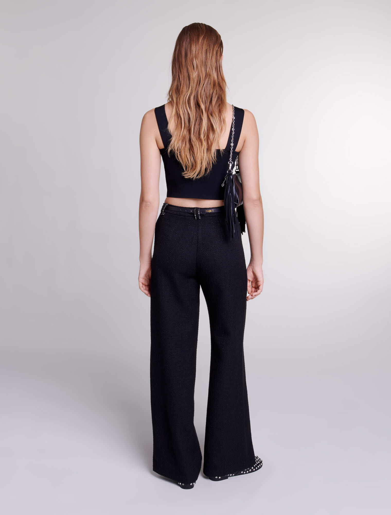 Weite Tweed-Hose