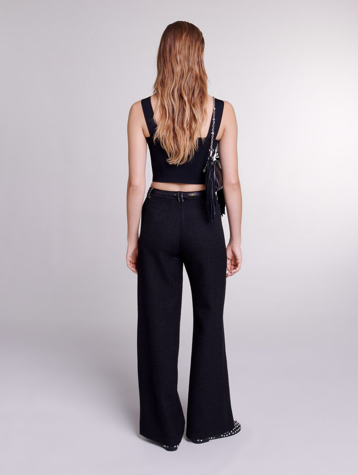Weite Tweed-Hose