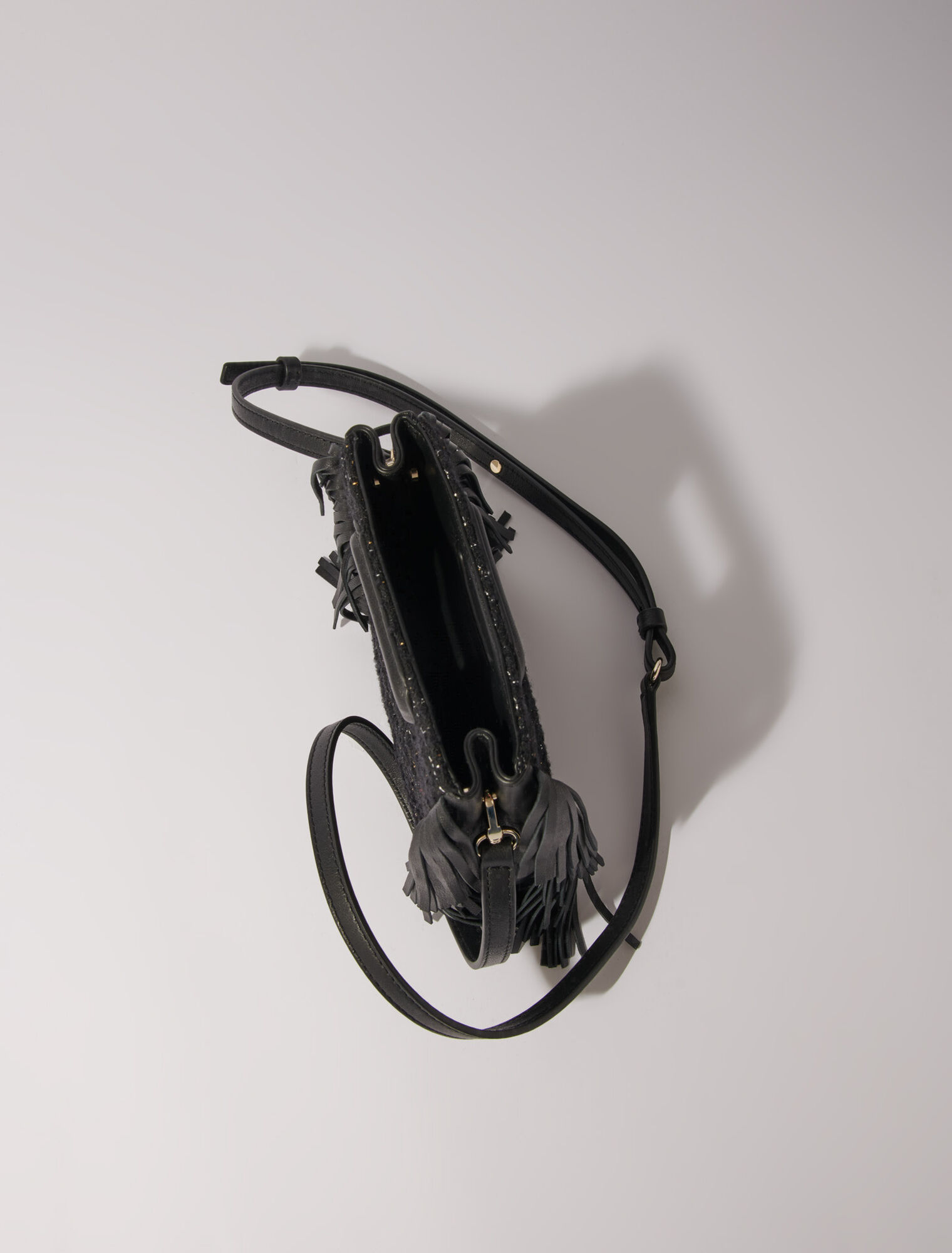 Mini-Tasche M aus gestepptem Tweed