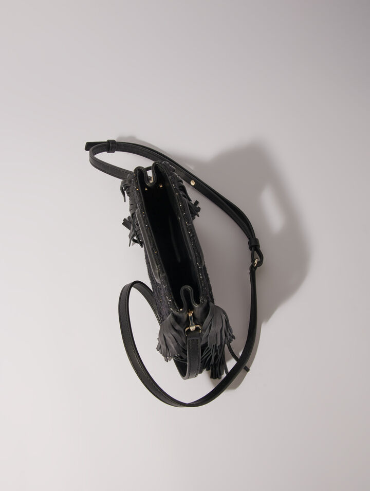 Mini-Tasche M aus gestepptem Tweed