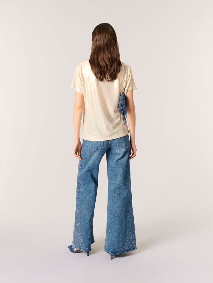 Lamé-T-Shirt