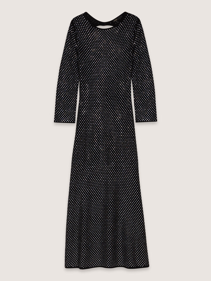 Langes Strass-Kleid