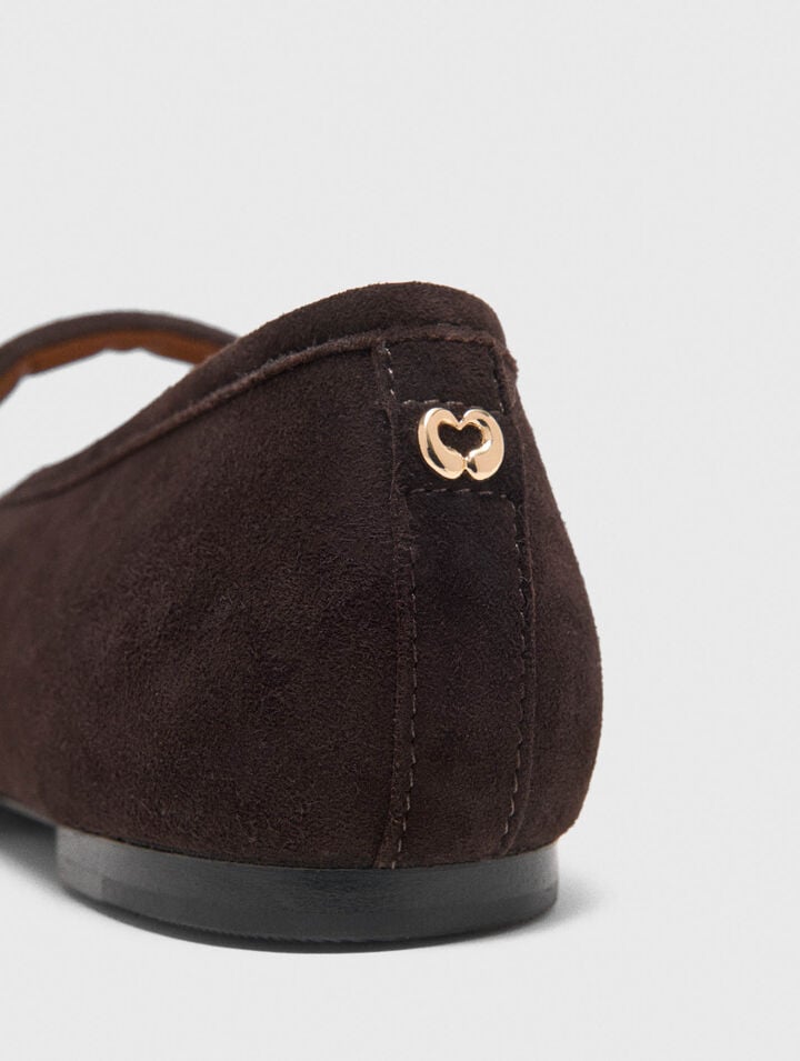 Ballerinas aus Veloursleder