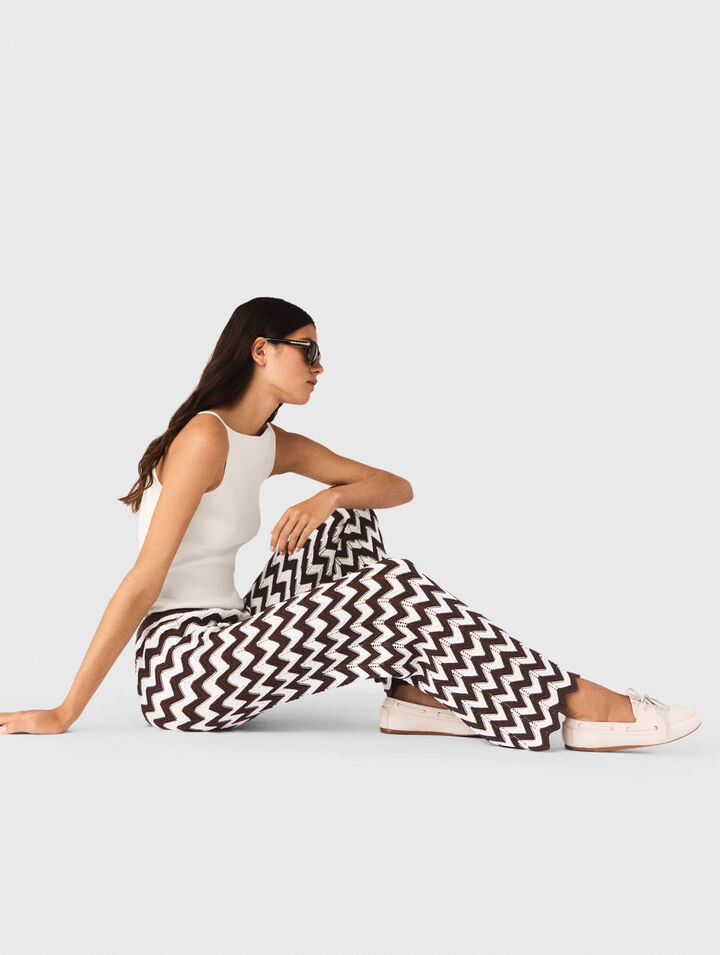 H&auml;kelhose mit Zickzackmuster