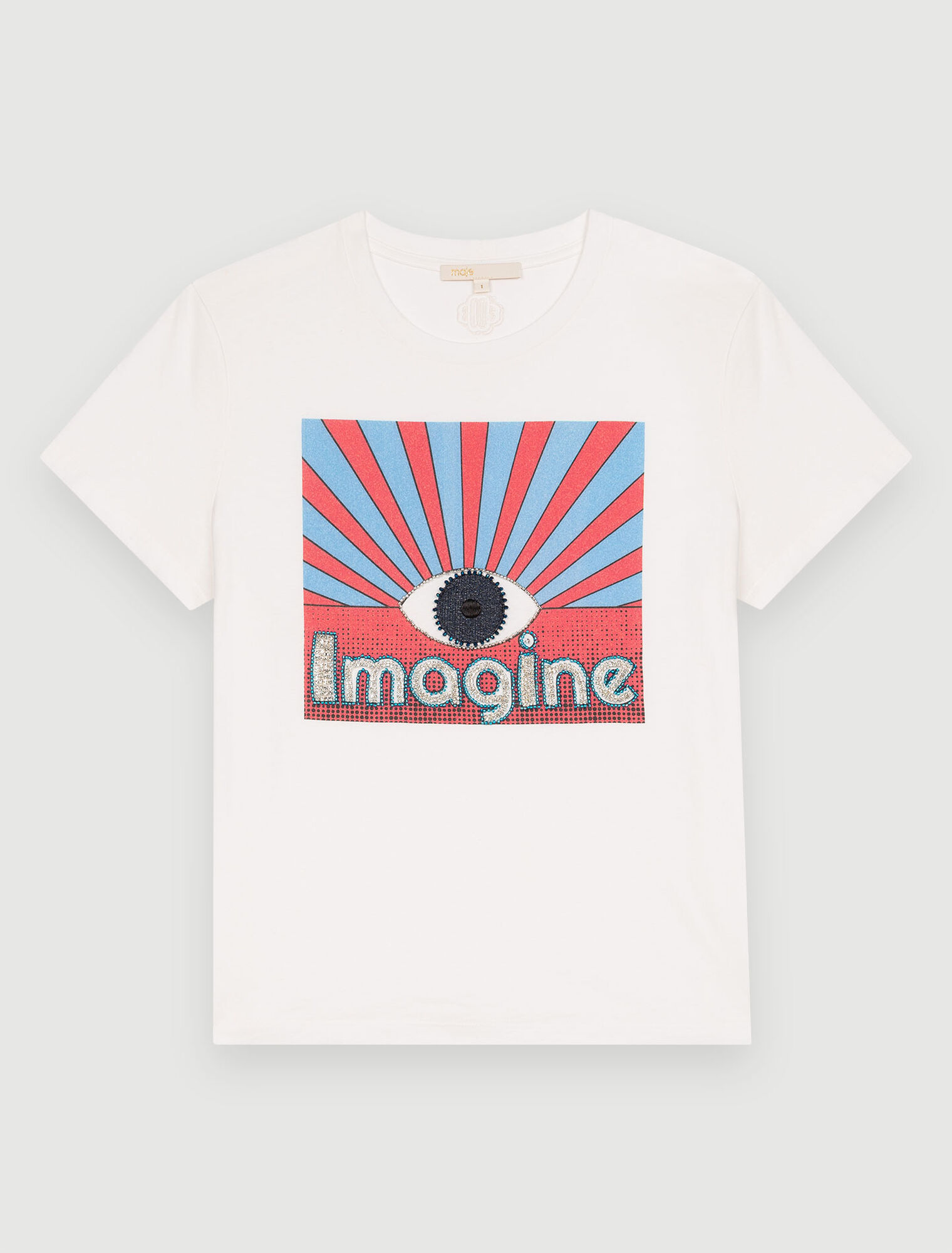 T-Shirt mit Strass-Siebdruck