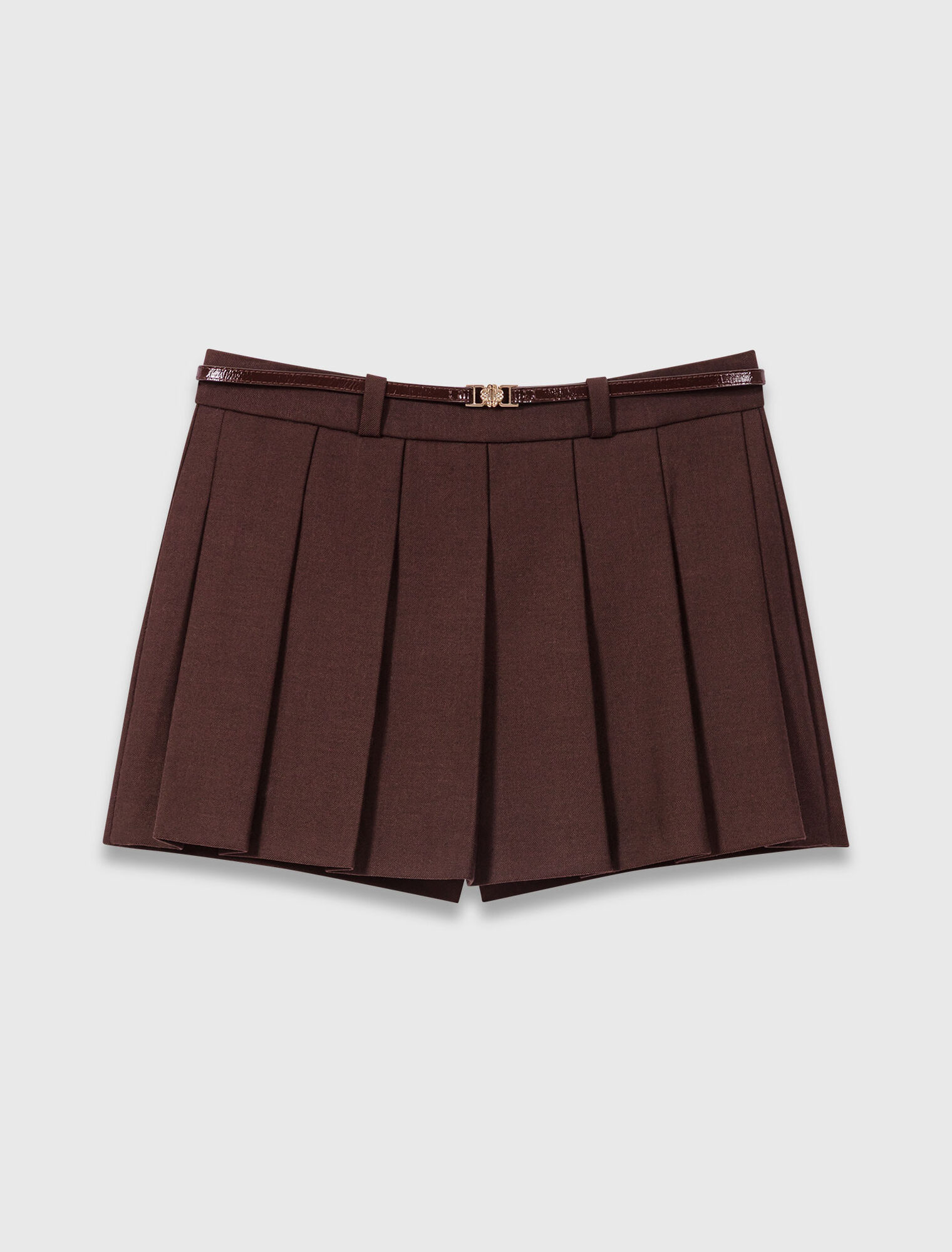Plissierte Trompe-l'Œil-Shorts