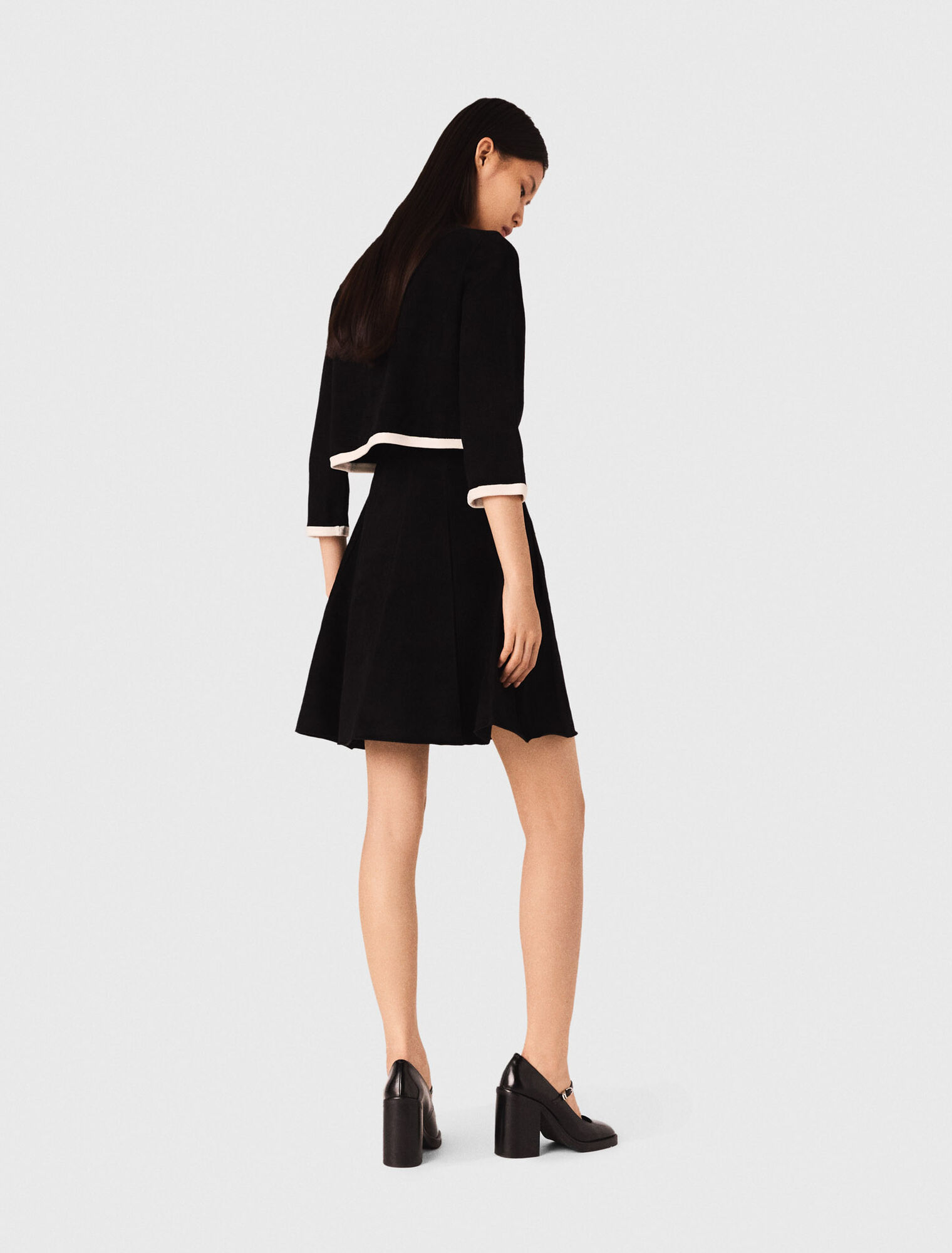 2-in-1-Kleid mit Samt-Effekt