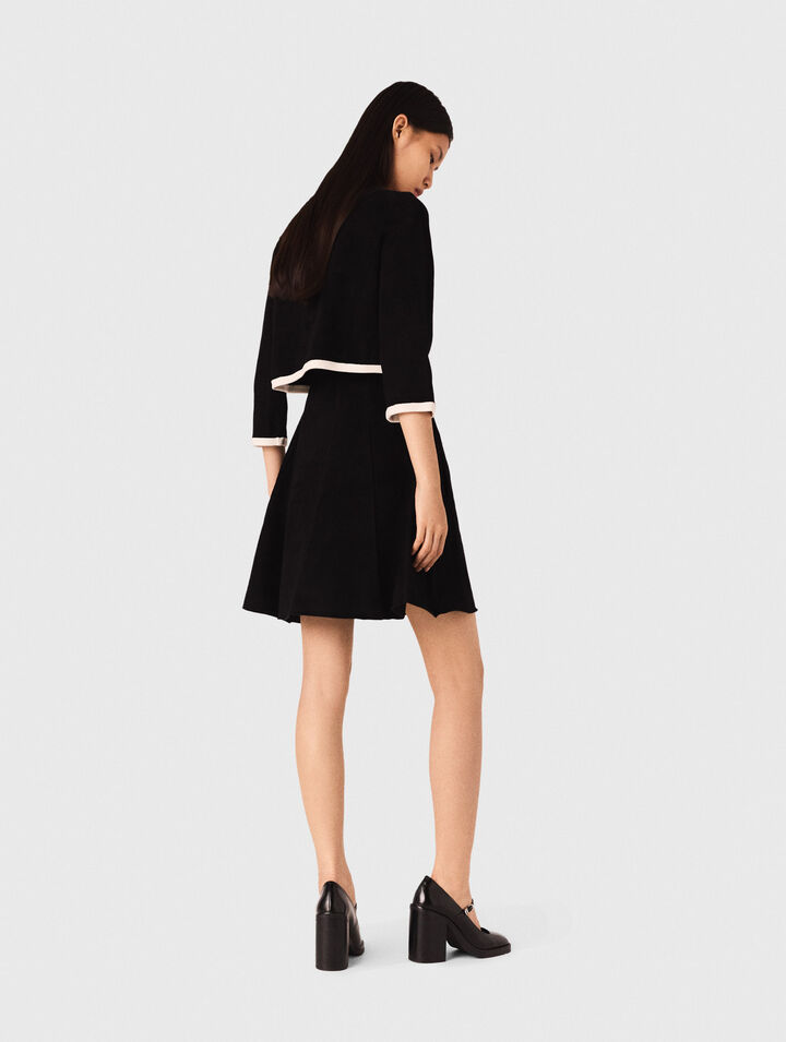 2-in-1-Kleid mit Samt-Effekt