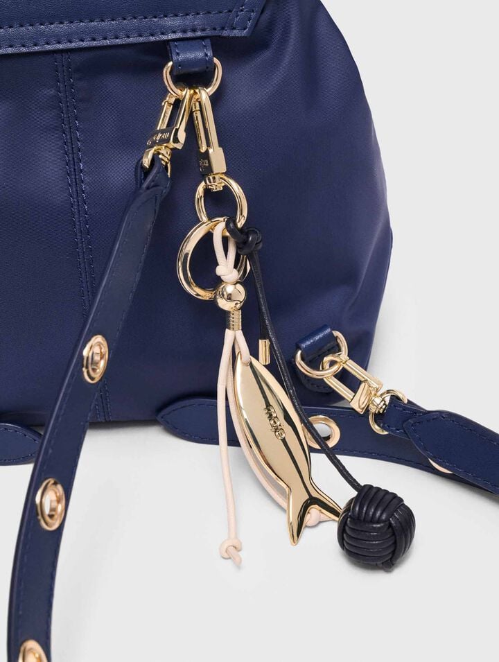 Mini-Rucksack aus Leder und Nylon
