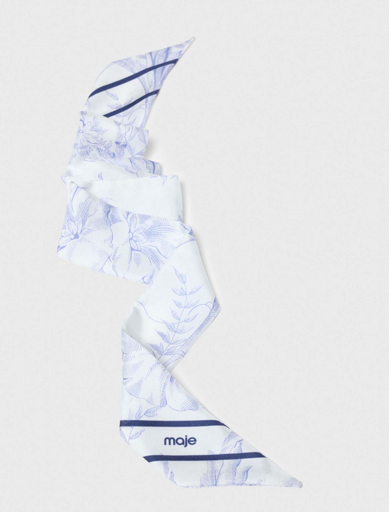 Seidenschal mit Blumenprint