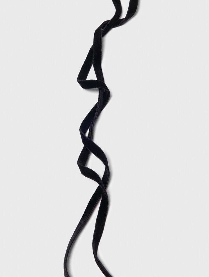 Herz-Kette mit Samtband