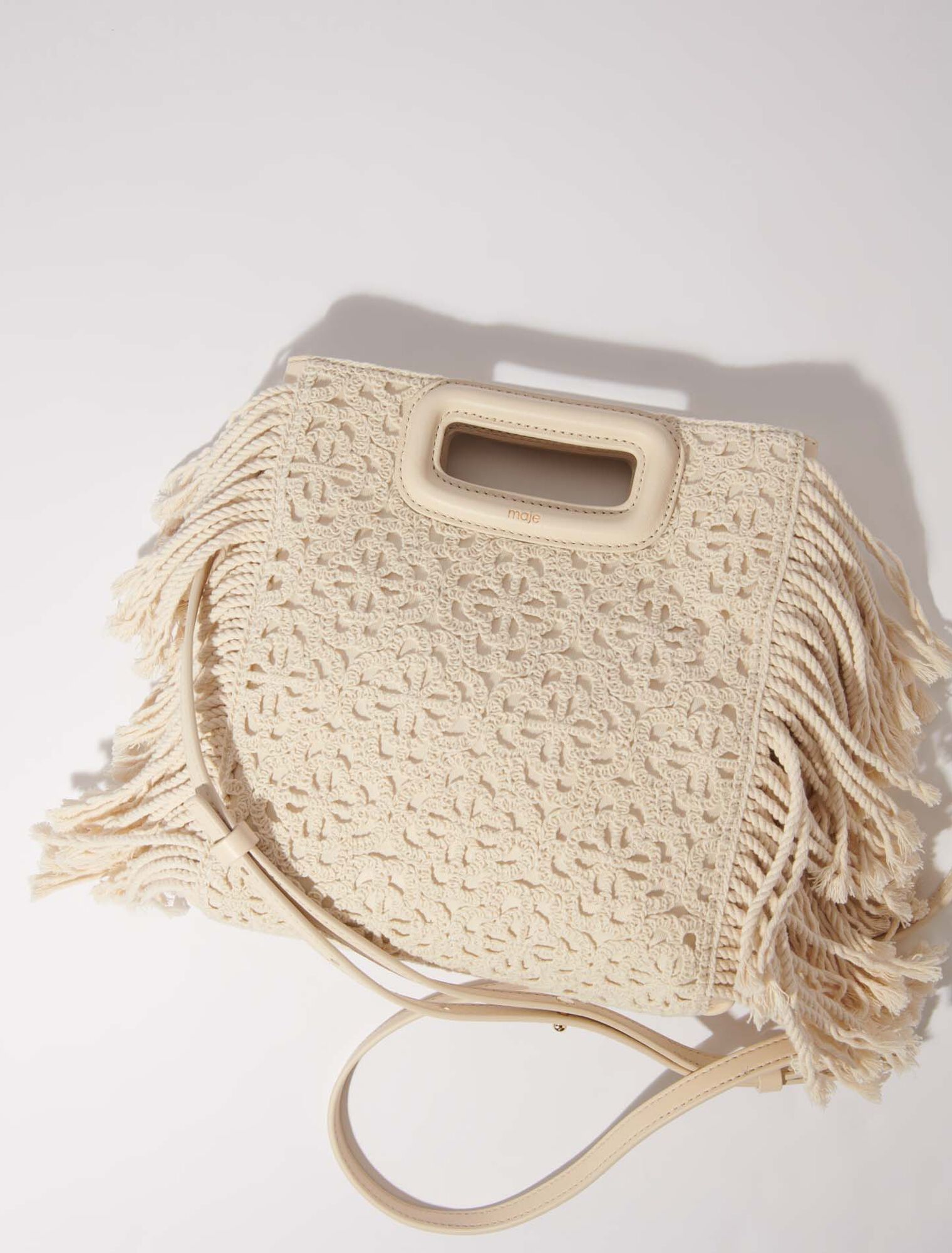 Bestickte Tasche M mit Spitzenoptik