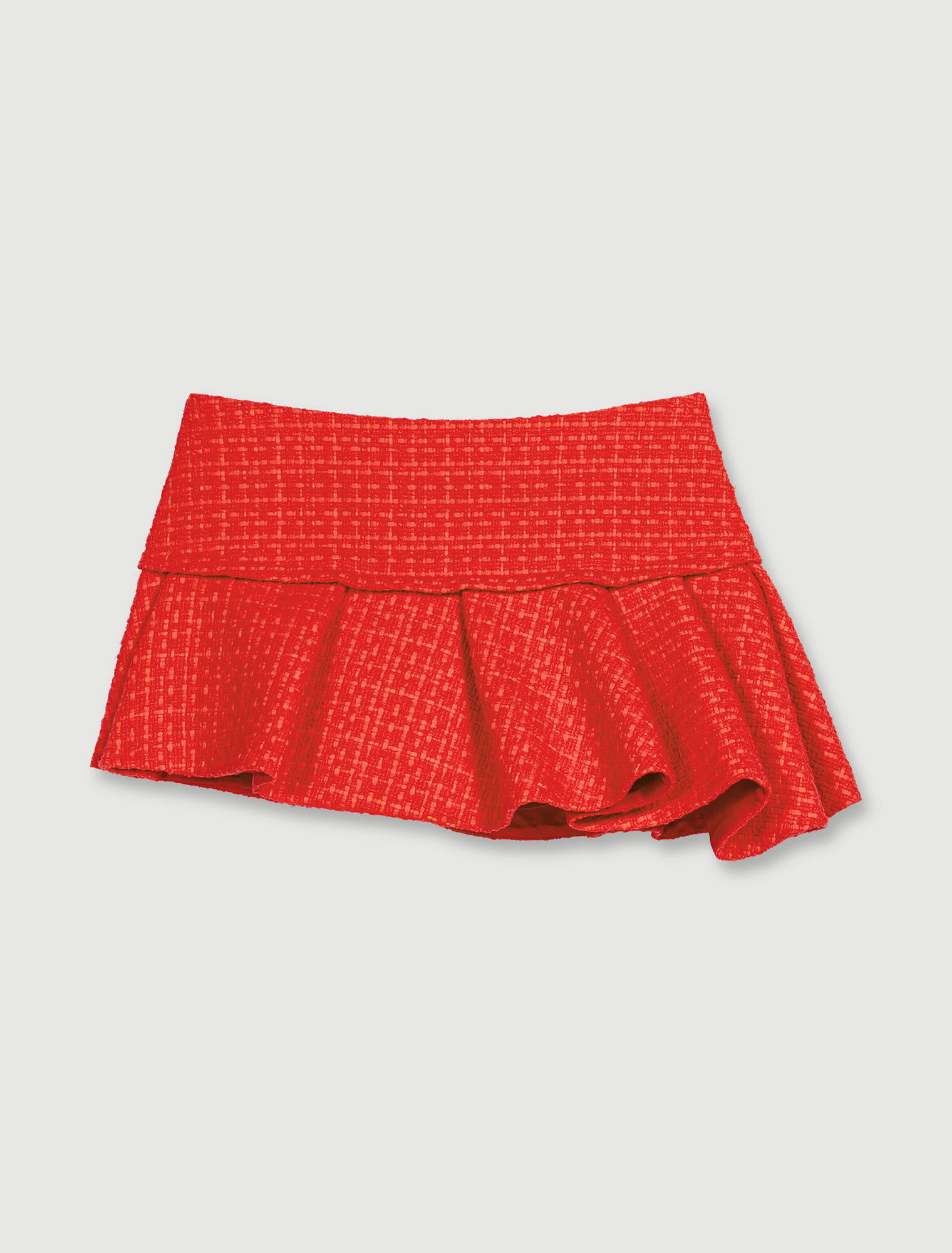 Asymmetrischer Minirock aus Tweed