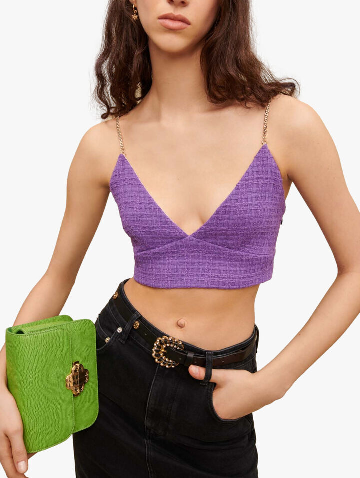 Kurzes Top aus Tweed