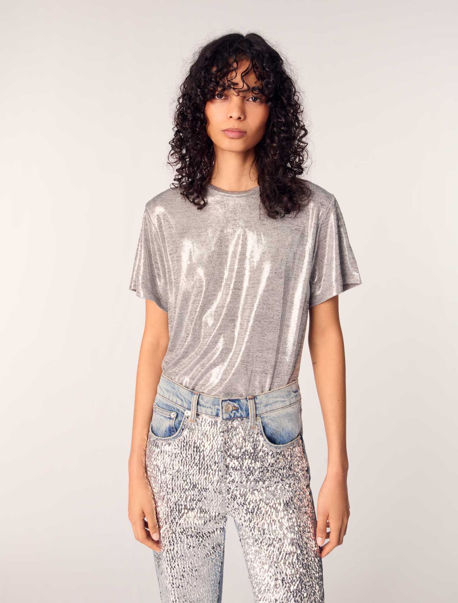 T-Shirt aus Lamé