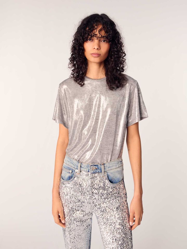 T-Shirt aus Lamé