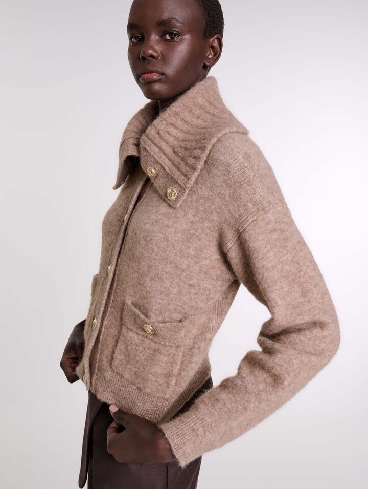 Cardigan aus Wollmischgewebe