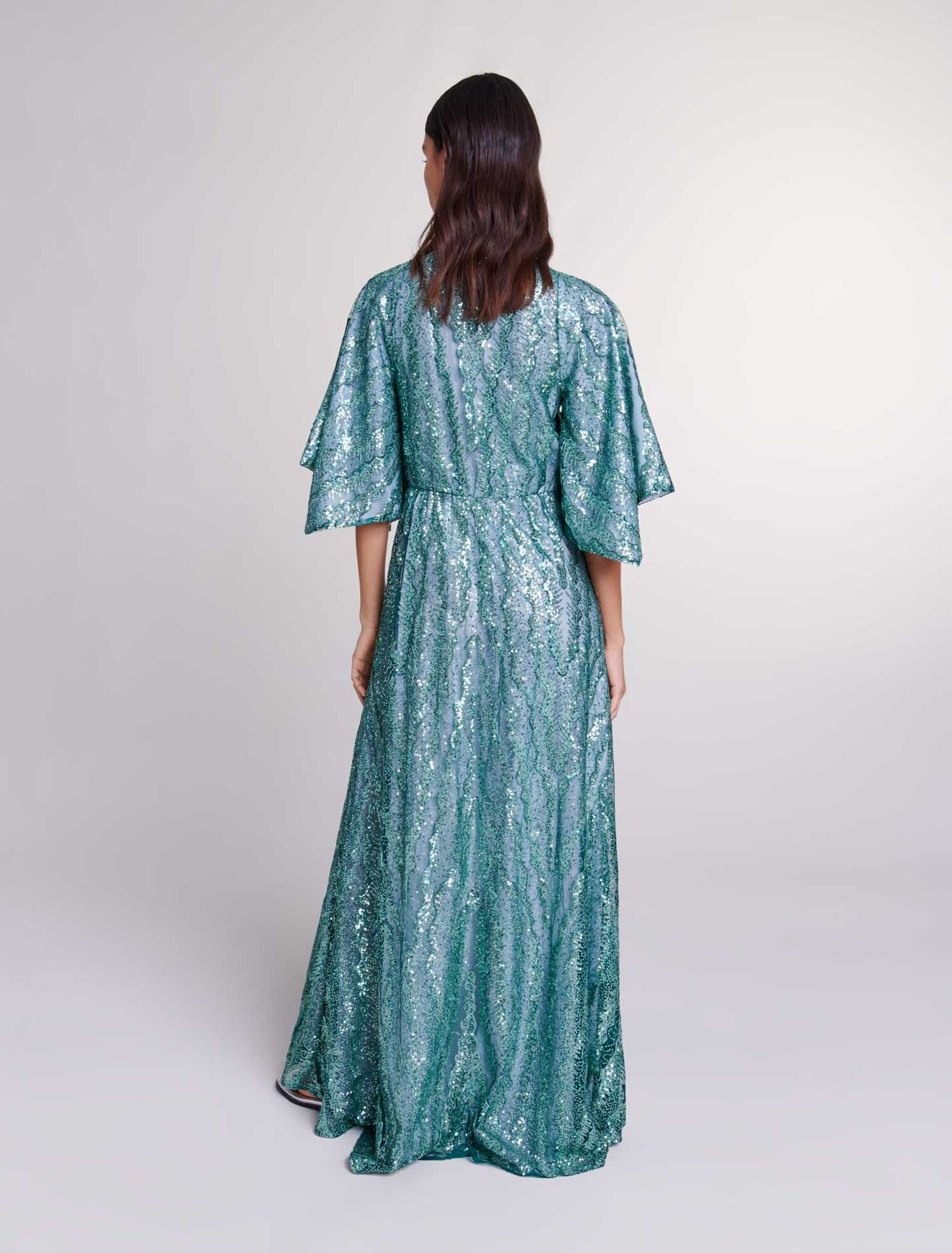 Langes Pailletten-Kleid