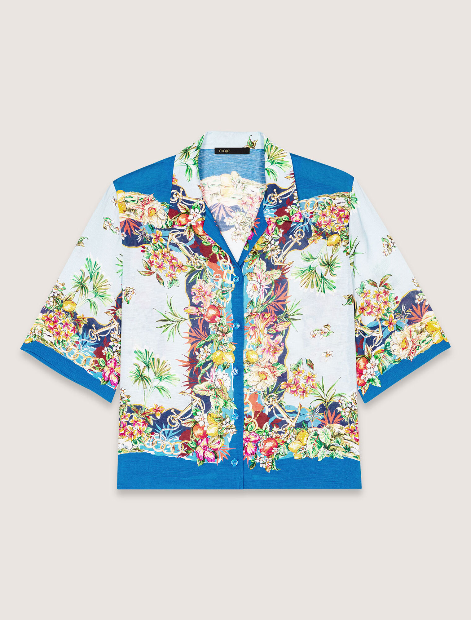 Kurze gemusterte Bluse