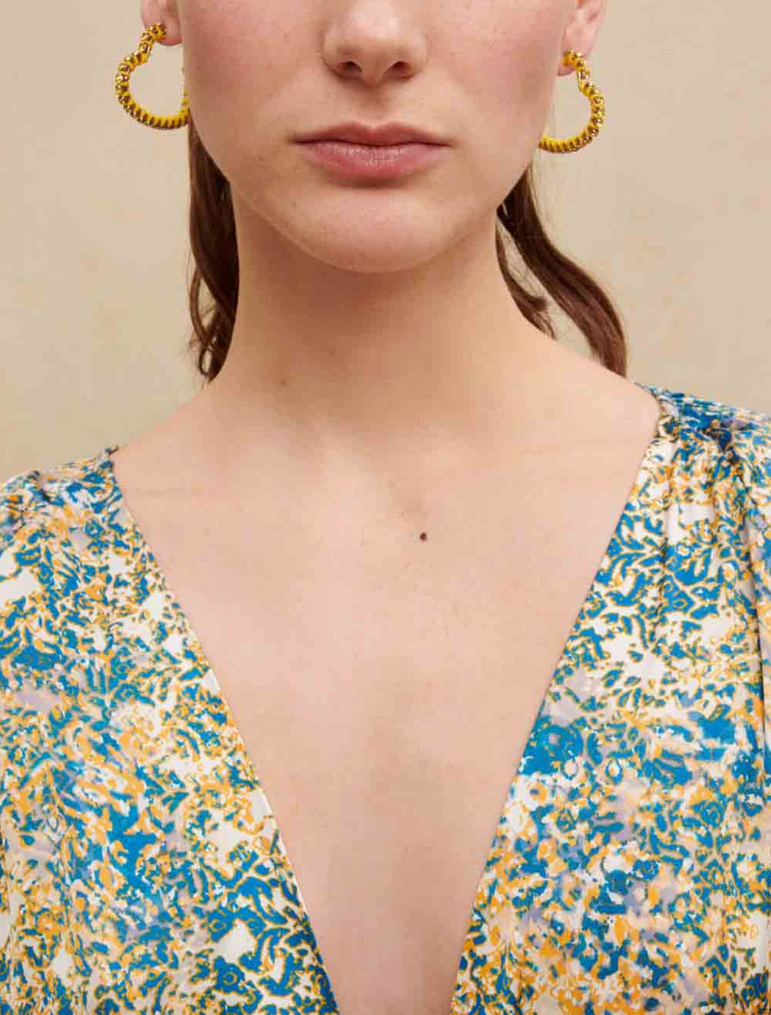 Langes Kleid mit Druck