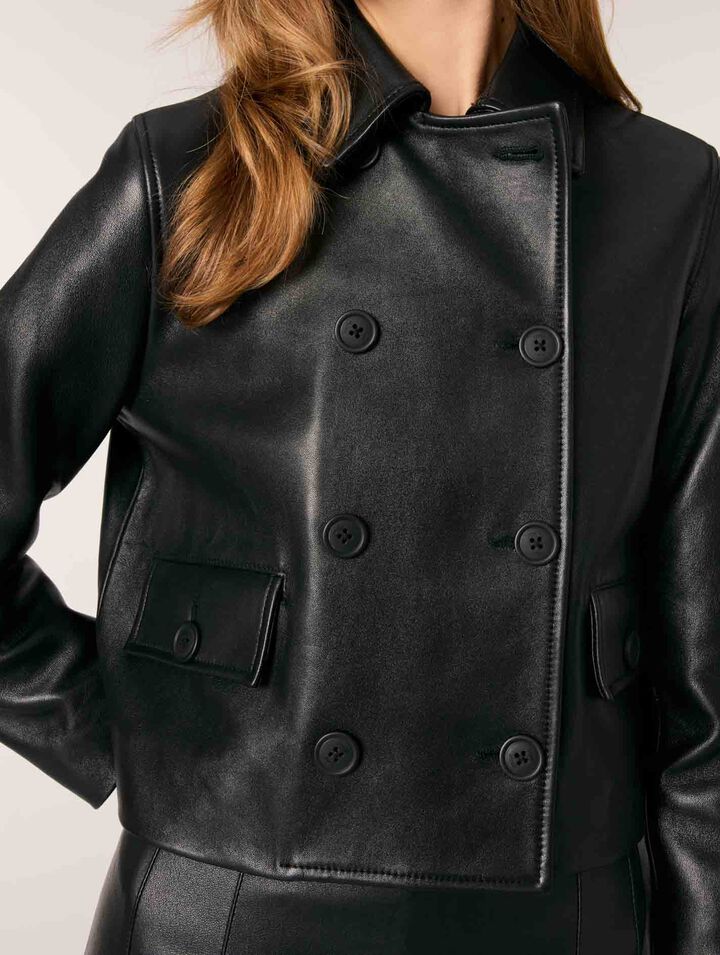 Kurze Lederjacke