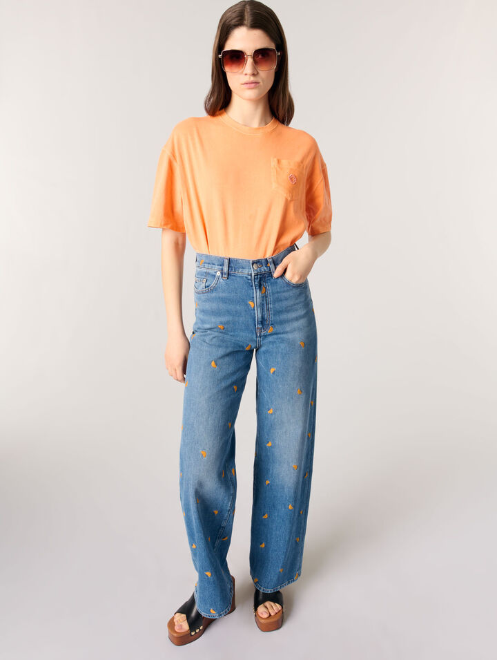 Bestickte Jeans