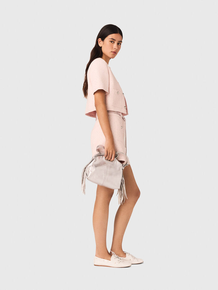 Tweed-Jacke mit kurzen &Auml;rmeln