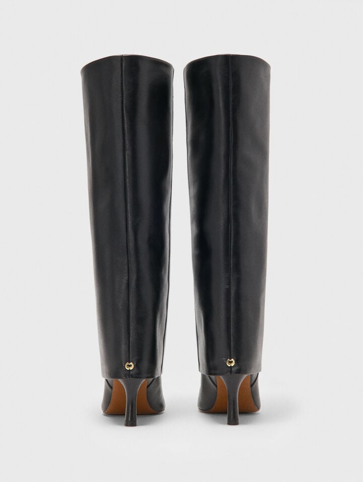 Lederstiefel mit Absatz