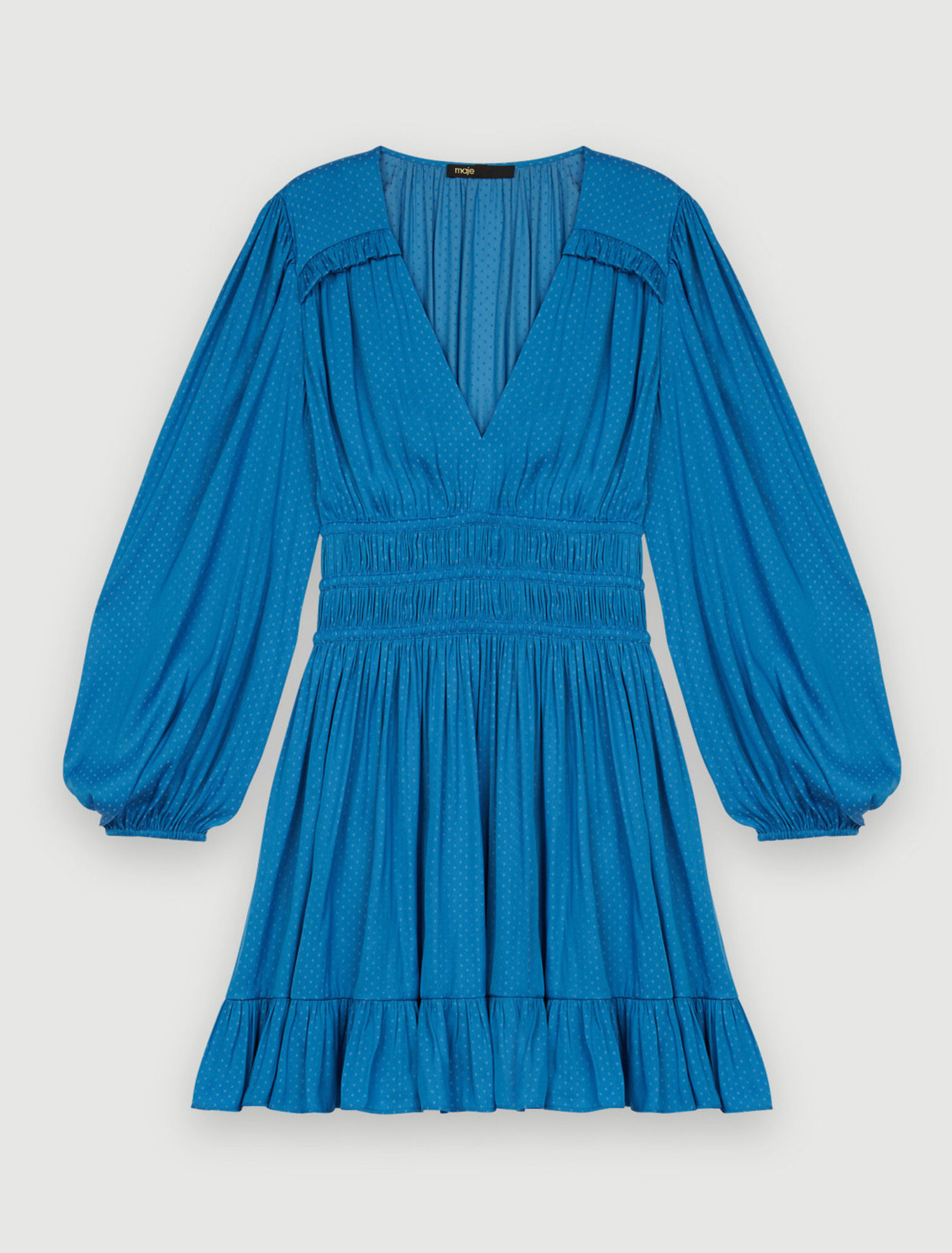 Satin-Kleid mit Rüschen