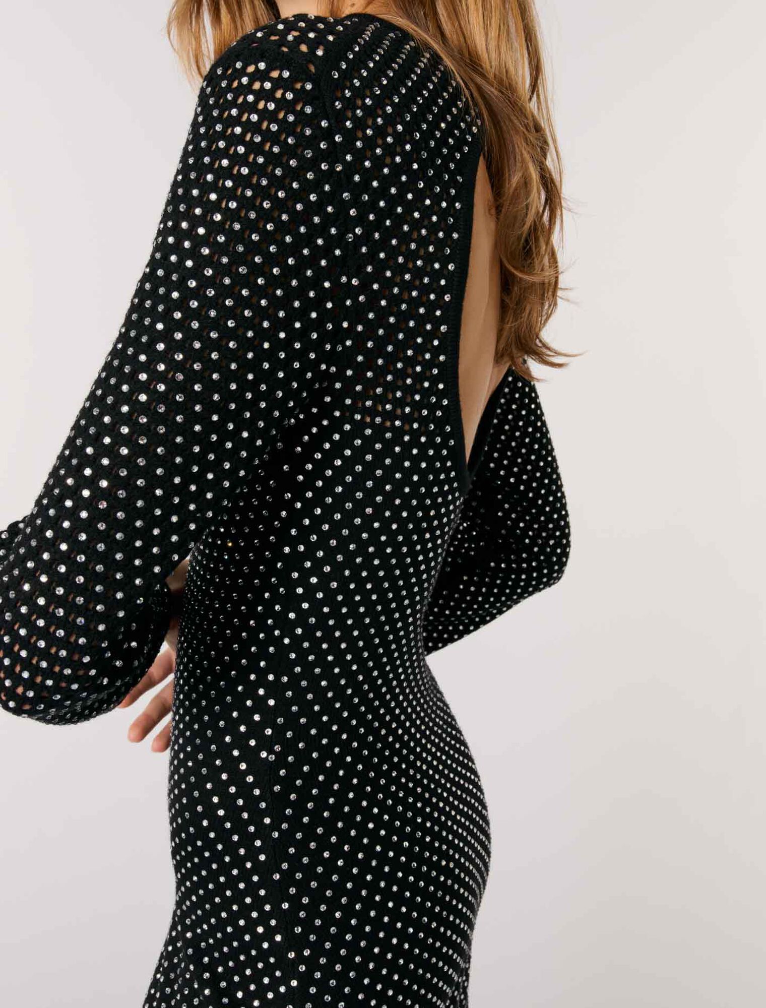 Langes Strass-Kleid