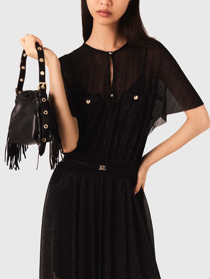 Langes metallisches Kleid