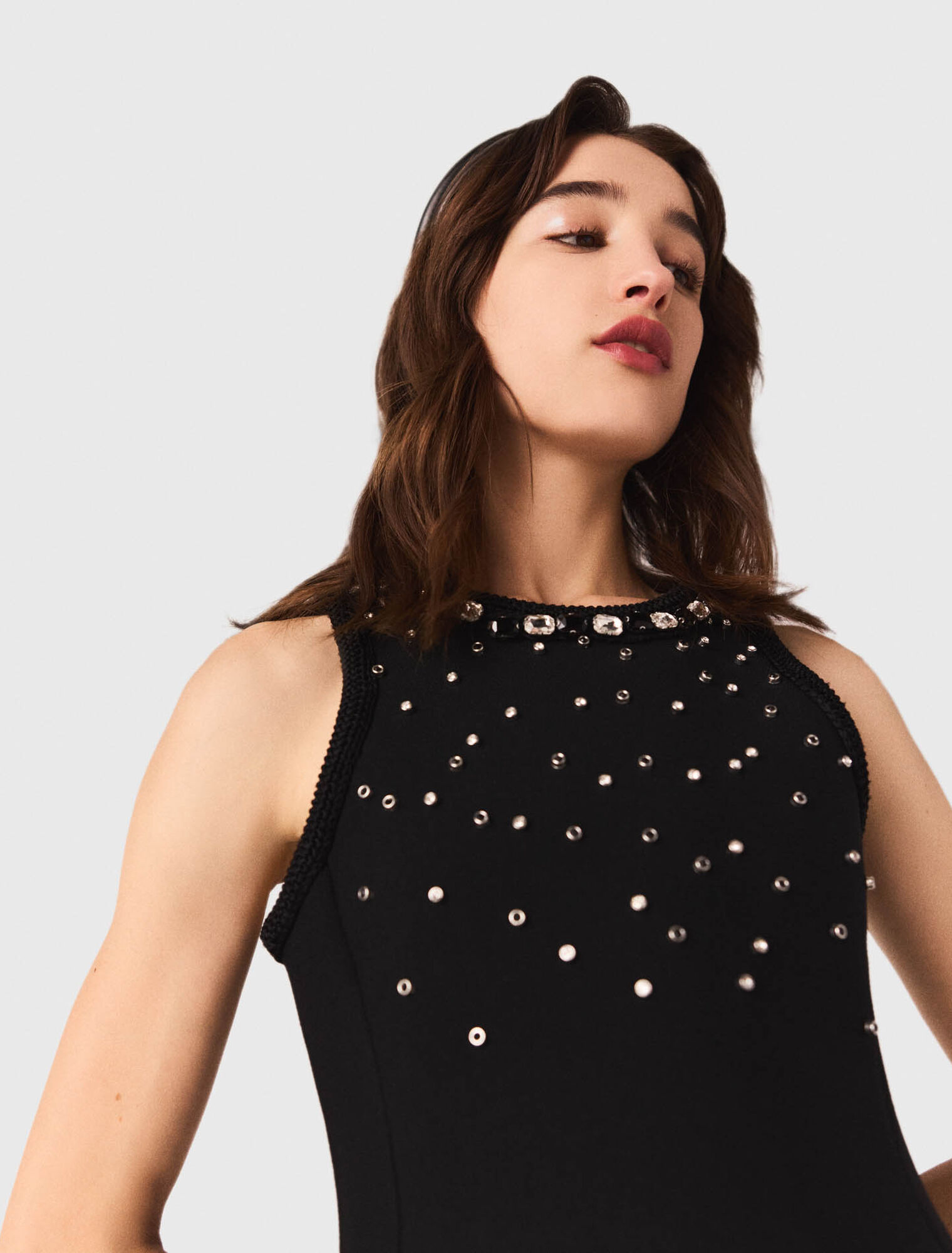 Skaterkleid mit Schmuckdetails