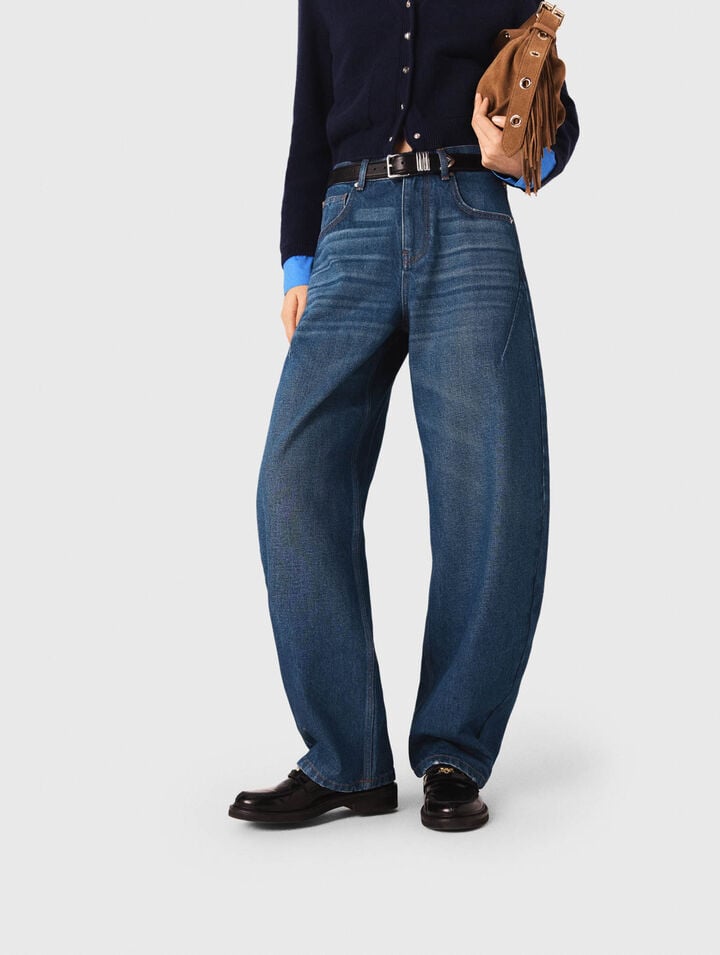 Balloon-Jeans mit Martingal