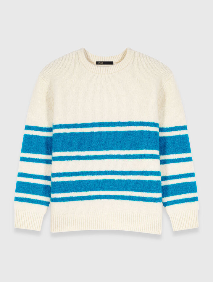 Weiter Pullover aus Wollgemisch