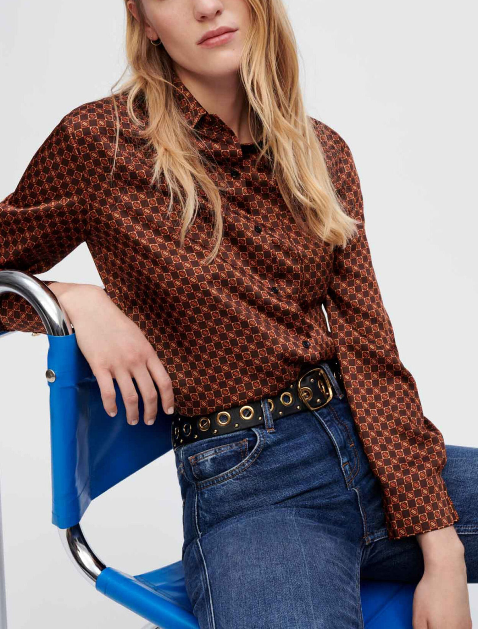 Bedrucktes Satinhemd mini Clover