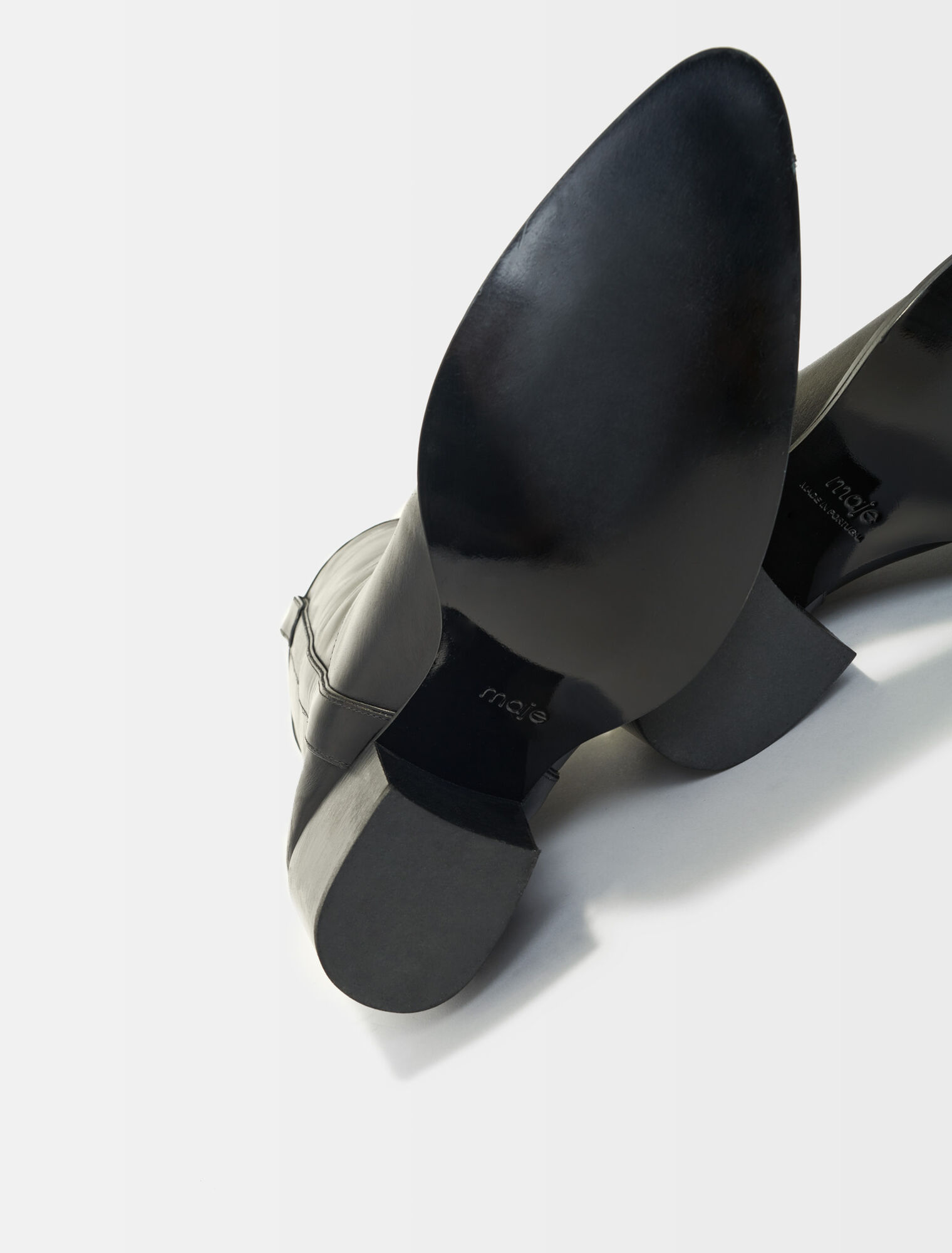 Lederstiefel mit Absatz