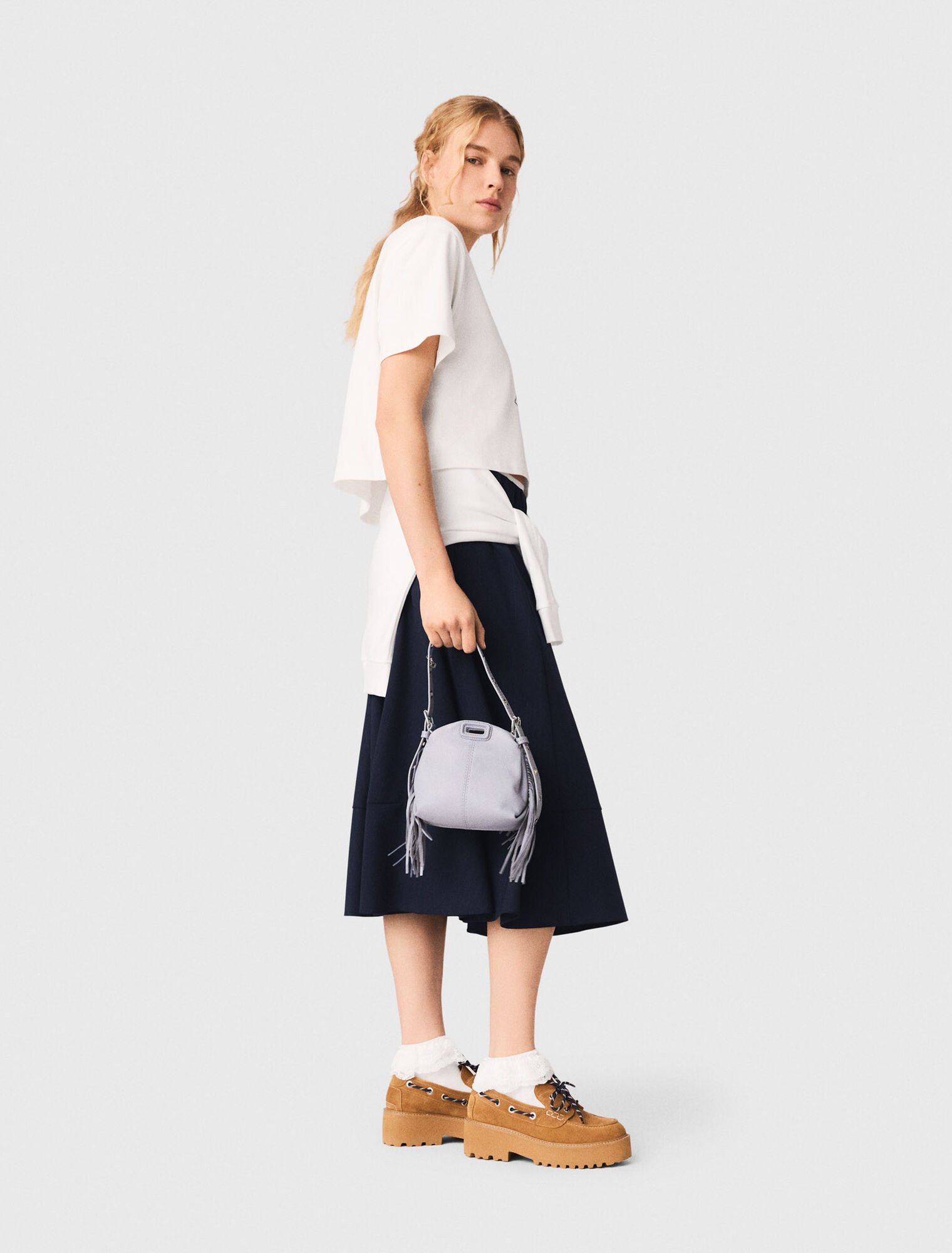 T-Shirt mit Marine-Print