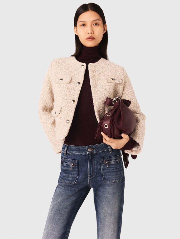 Kurze Bouclé-Tweedjacke