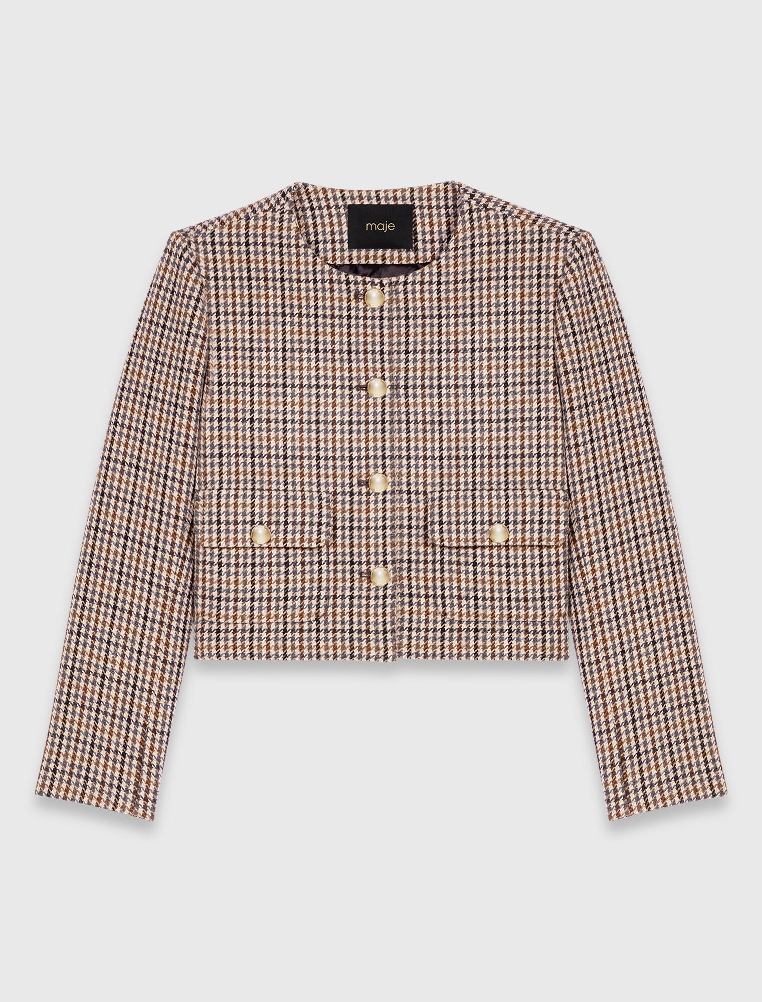 Kurze karierte Jacke