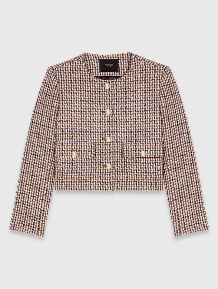 Kurze karierte Jacke