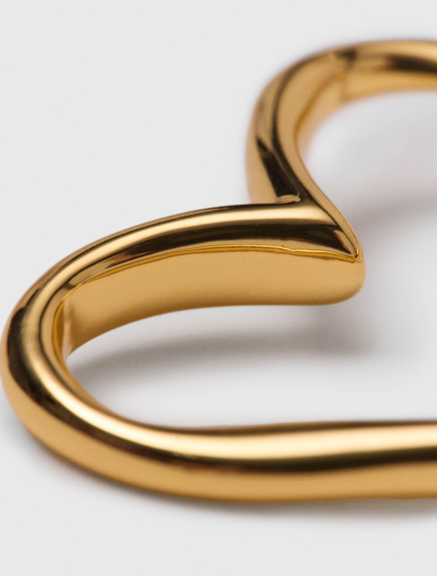 Herz-Creolen aus Messing, gold