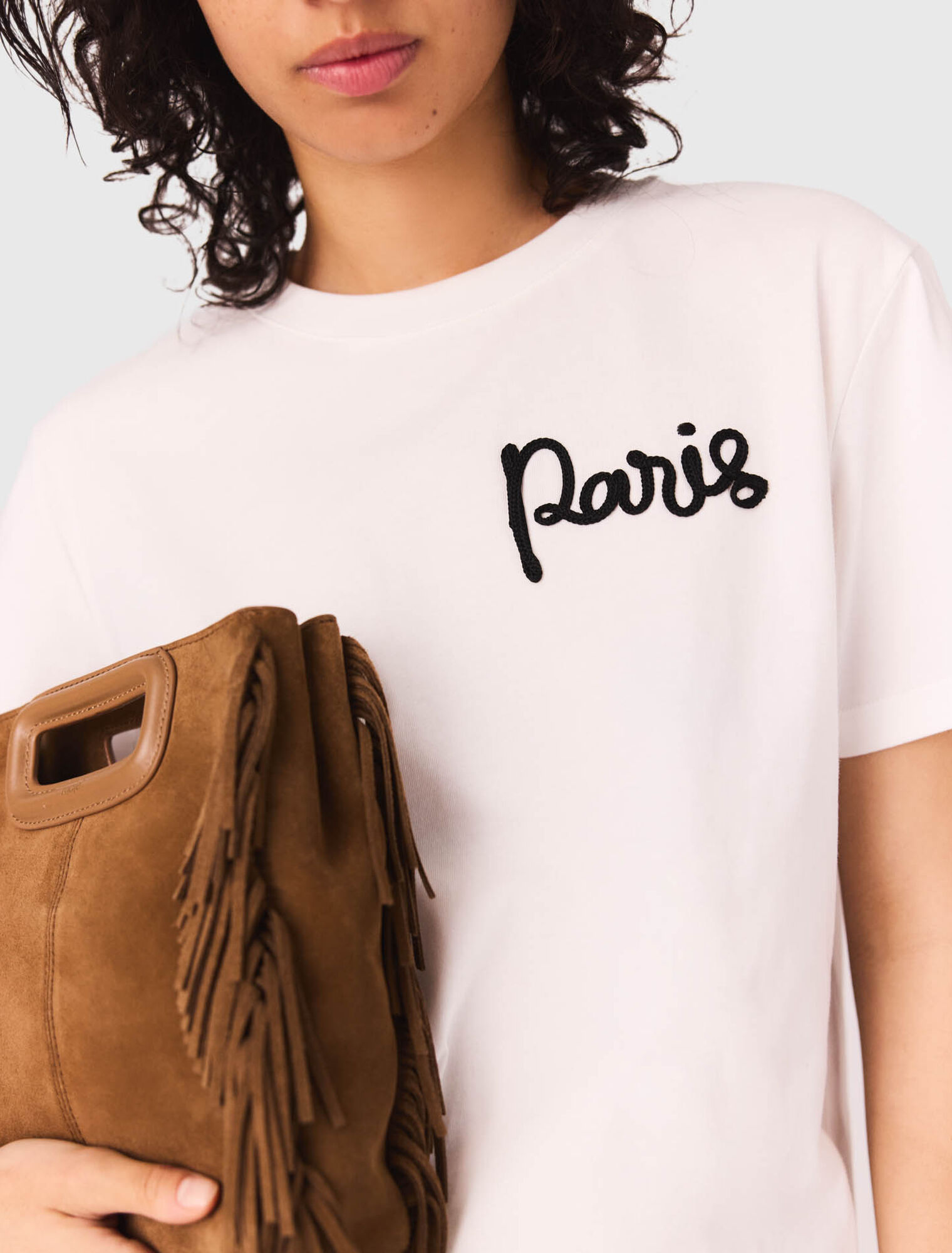 T-Shirt mit gesticktem Paris-Logo