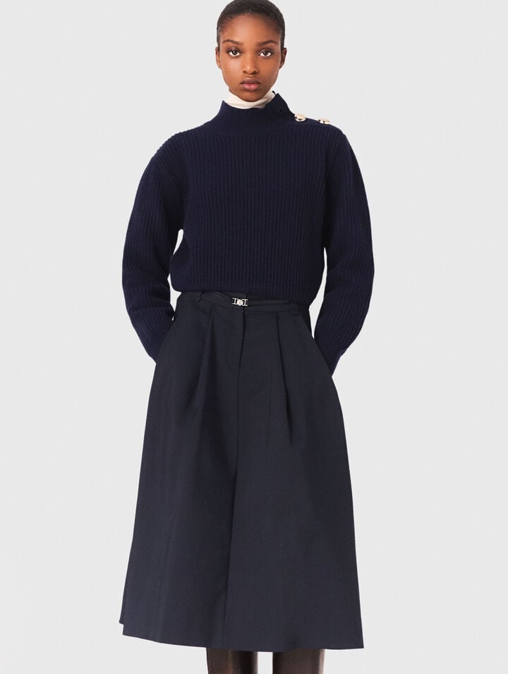 Rollkragenpullover aus Wolle