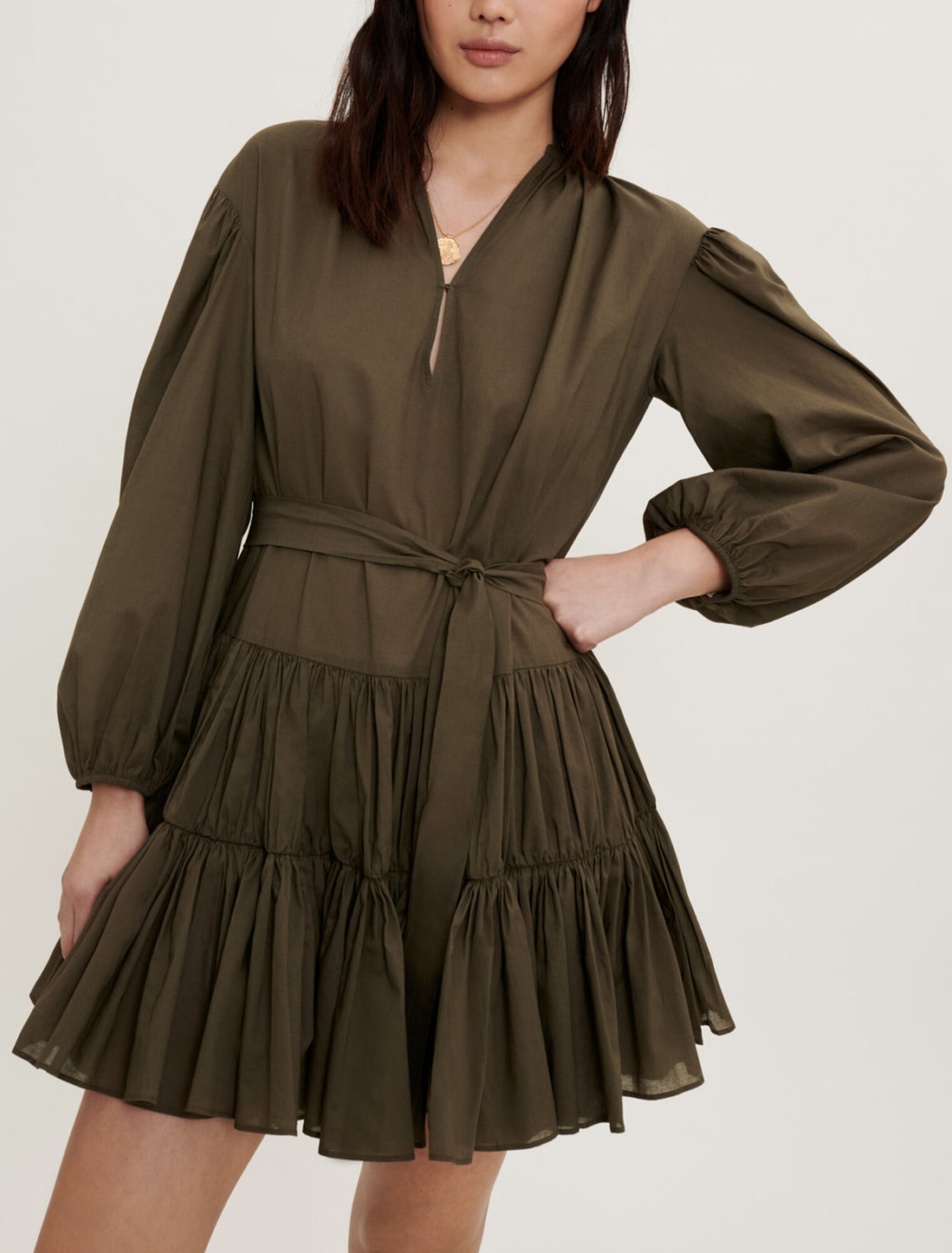 Baumwollkleid mit Gürtel