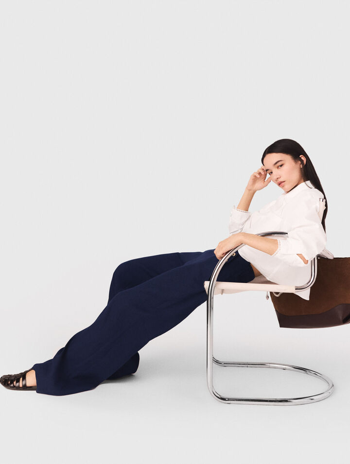 Marinehose aus Leinenmischung